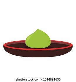 Wasabi vector. wasabi on white background. wallpaper. Wasabi in bowl.