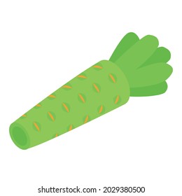 Wasabi Gemüsesymbol isometrischer Vektorgrafik. Japanisches Essen. asiatische Küche