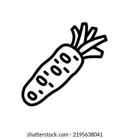 wasabi vegetable line icon illustration