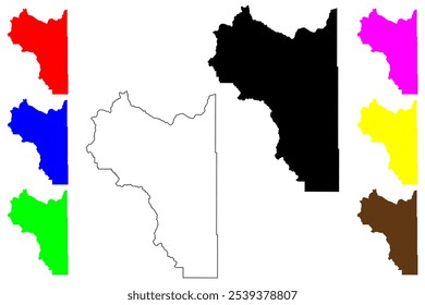 Wasatch County, State of Utah (U.S. county, United States of America, USA, U.S., US) mapa ilustração vetorial, esboço de rabisco Mapa de Wasatch