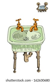 wash basin - cartoon