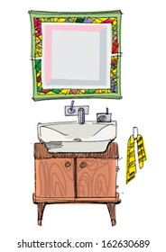 wash basin - cartoon