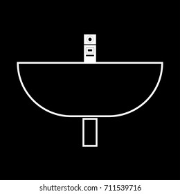 Wash basin icon .