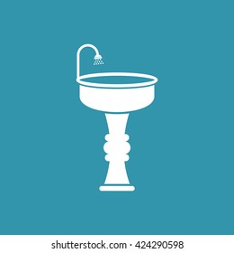 Wash Basin Icon. Eps-10.