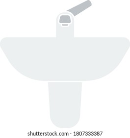 Icono de la cuenca de lavado. Diseño de color plano. Ilustración vectorial.