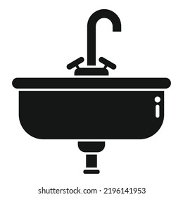 Wash basin icon simple vector. Service drain. Water pipeline