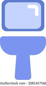 Lavar la cuenca, ilustración, vector, sobre un fondo blanco.