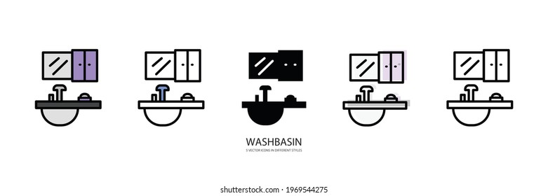 wash basin vector type icon