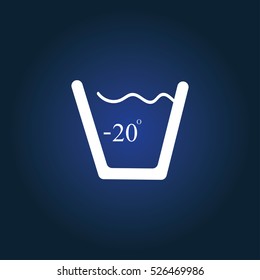 Wash below or at 20 degrees icon illustration isolated vector sign symbol