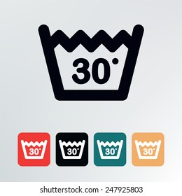 Wash at or below icon.vector illustration.
