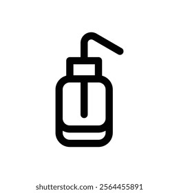 Wash bottle. Editable stroke vector icon.