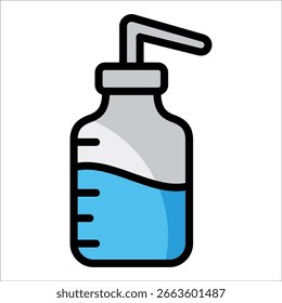 Wash Bottle Icon Element For Design