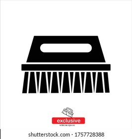 Wash Brush Icon.Flat design style vector illustration for graphic and web design.