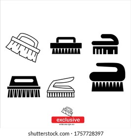 Wash Brush Icon.Flat design style vector illustration for graphic and web design.