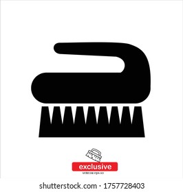 Wash Brush Icon.Flat design style vector illustration for graphic and web design.