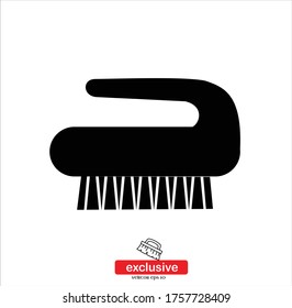 Wash Brush Icon.Flat design style vector illustration for graphic and web design.