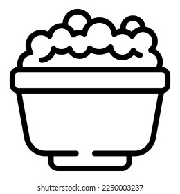 Wash bucket icon outline vector. Clean disinfect. Soap virus
