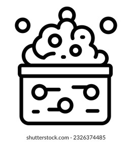 Wash bucket icon outline vector. Cleaning household. Company service