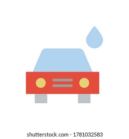 Lávate, coche, icono de caída. Elementos vectoriales de color simples de los iconos de aqua para ui y ux, sitio web o aplicación móvil