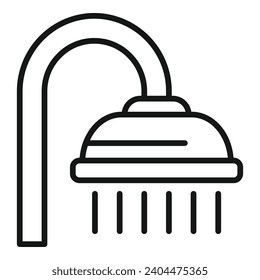 Wash clean bath icon outline vector. Restroom hose spa. Shower head