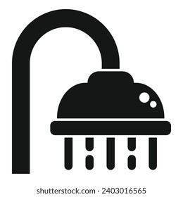 Wash clean bath icon simple vector. Restroom hose spa. Shower head