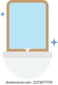 Wash Cleaning Room Icon Vector Flat Illustration