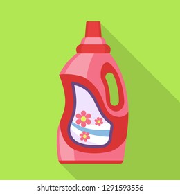Wash clothes bottle icon. Flat illustration of wash clothes bottle vector icon for web design