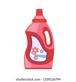Wash clothes bottle icon. Flat illustration of wash clothes bottle vector icon for web design