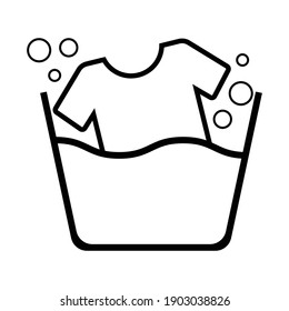 wash clothes or laundry icon vector