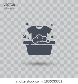 Wash clothes symbol. Vector illustration EPS 10.