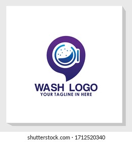 wash consult logo design template, cleaning logo inspiration