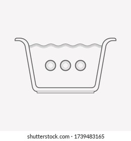 Wash degree icon line element. Vector illustration of wash degree icon line isolated on clean background for your web mobile app logo design.