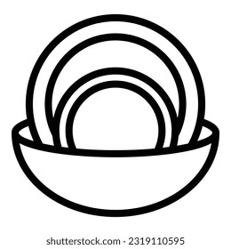 Wash dish icon outline vector. Liquid bottle. Water product
