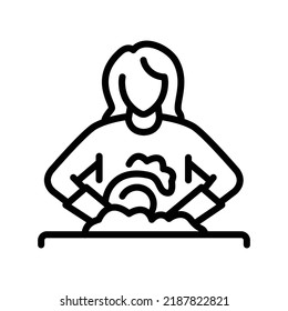 Wash dishes black line icon. Routine. Pictogram for web page.
