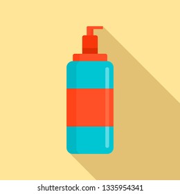 Wash dispenser gel icon. Flat illustration of wash dispenser gel vector icon for web design