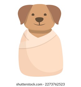 Wash dog icon cartoon vector. Spa animal. Care salon