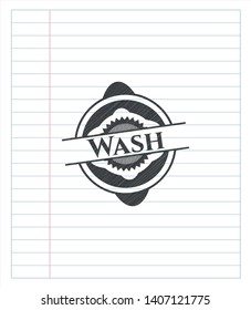 Wash draw (pencil strokes). Vector Illustration. Detailed.