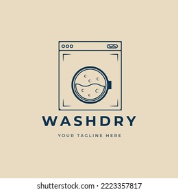 wash dry minimalist logo vector illustration design