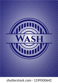 Wash emblem with jean texture