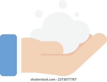 Icono de limpieza de la cara de lavado Icono de vectores Ilustración plana