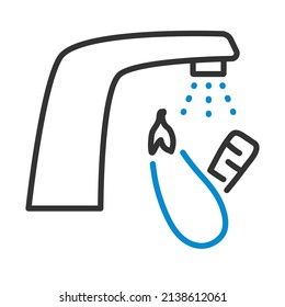 Wash Food Hygiene Icon. Editable Bold Outline With Color Fill Design. Vector Illustration.