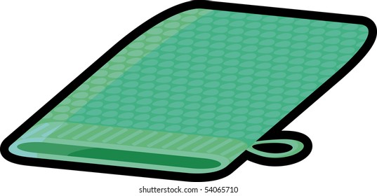 wash glove green