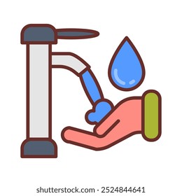 Wash Hand Filled Icons , Vector illustration