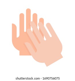 wash hand or hygiene related hands rub for washing or cleaning vector in flat style