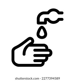 Waschhandsymbol oder Logo einzeln auf Zeichen, Vektorgrafik - hochwertige Vektorsymbole in schwarzem Stil
