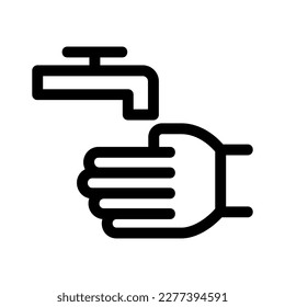 wash hand icon or logo isolated sign symbol vector illustration - high quality black style vector icons
