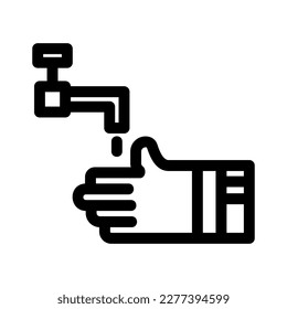 wash hand icon or logo isolated sign symbol vector illustration - high quality black style vector icons
