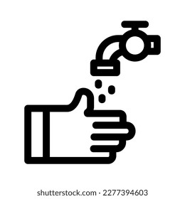 wash hand icon or logo isolated sign symbol vector illustration - high quality black style vector icons
