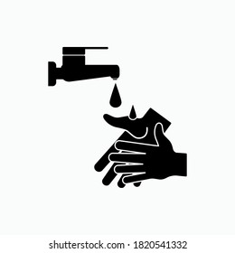 Wash Hand Icon. New Normal Activity Symbol - As Simple Vector, Sign for Website Design, Presentation or Application.