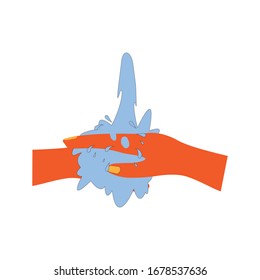 wash hand logo vektor template